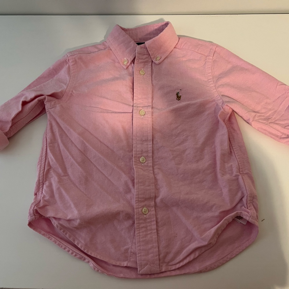 Toddler pink button down